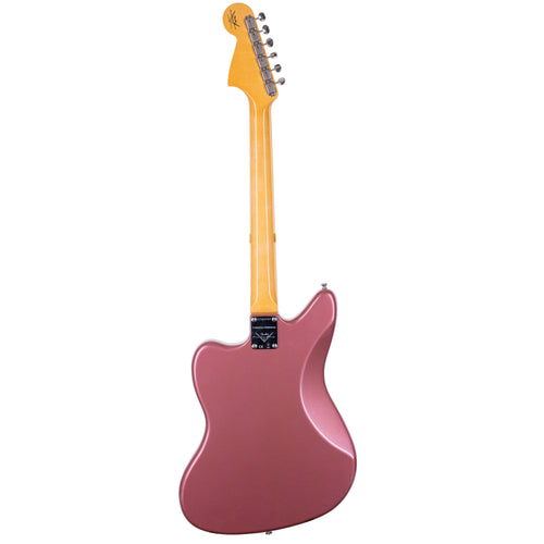 Fender Custom Shop Limited Edition '63 Jaguar Journeyman Relic Electric Guitar, Aged Burgundy Mist Metallic