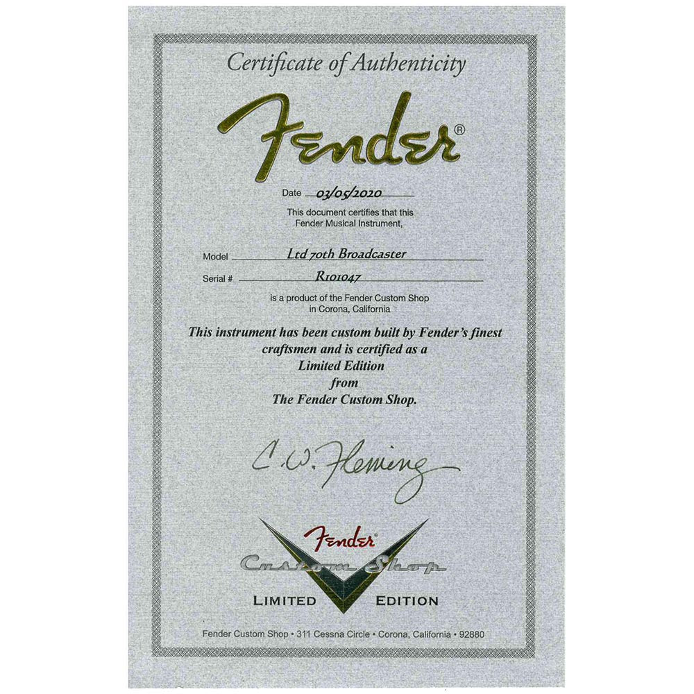 Fender Custom Shop Limited Edition 70th Anniversary Broadcaster Faded Nocaster Blonde