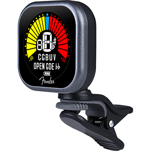 Fender Flash Rechargeable Clip-on Guitar Tuner, Black