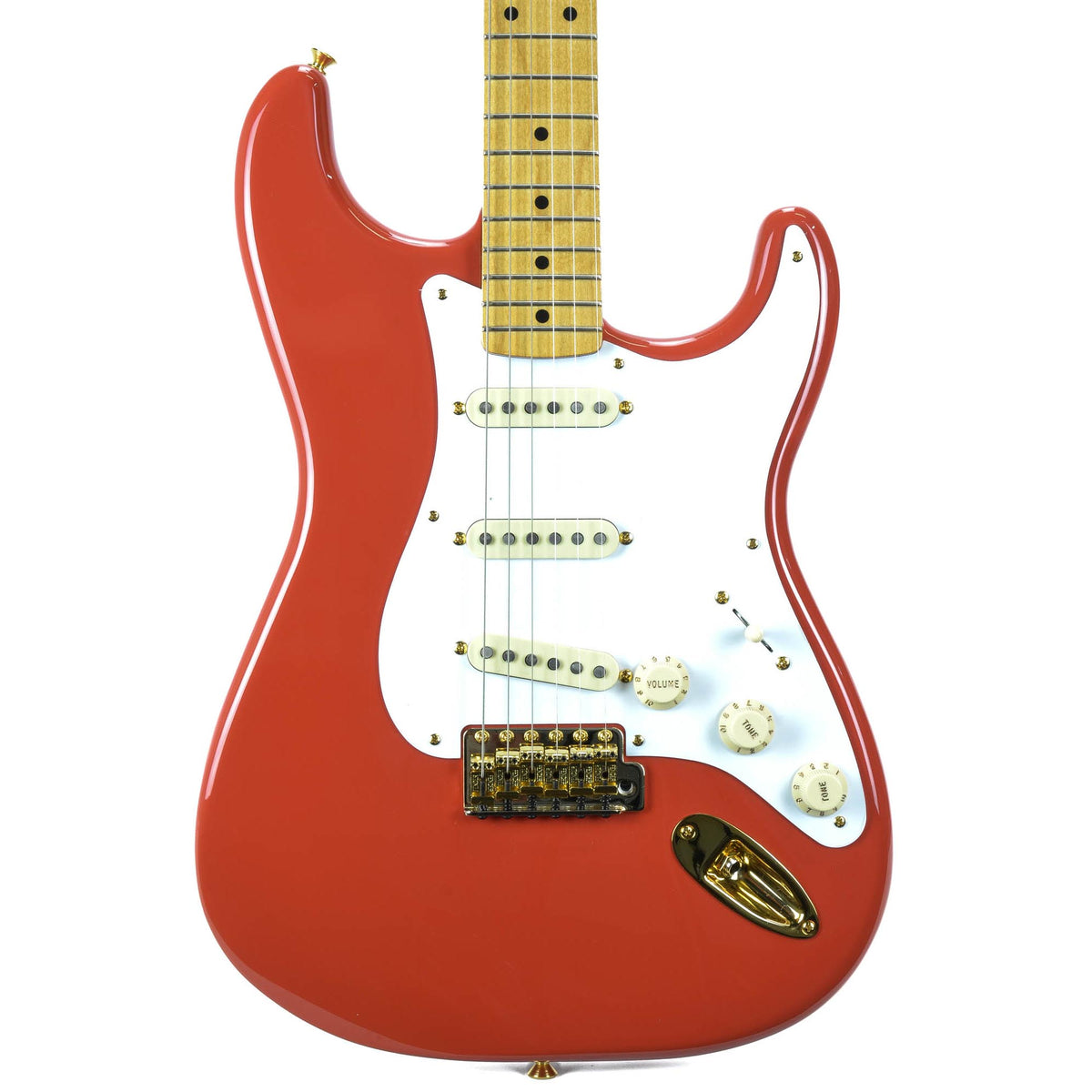 Fender FSR Limited Edition 50S Stratocaster - Fiesta Red - Gold Hardware