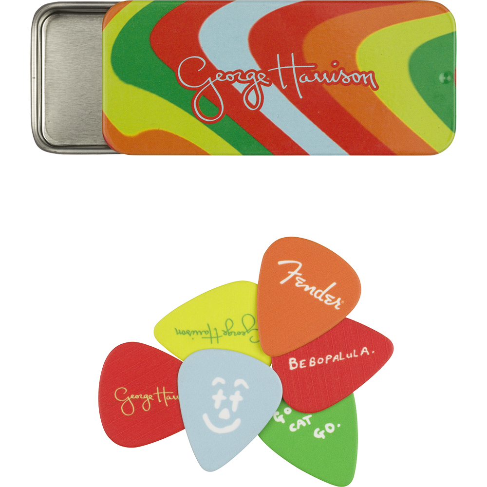 Fender George Harrison Rocky Pick Tin, Medium, Pack Of 6