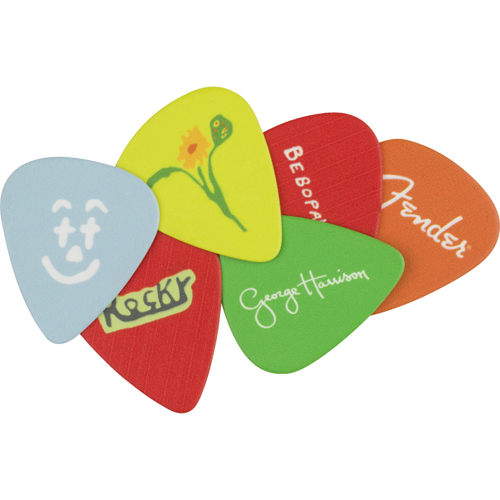 Fender George Harrison Rocky Pick Tin, Medium, Pack Of 6