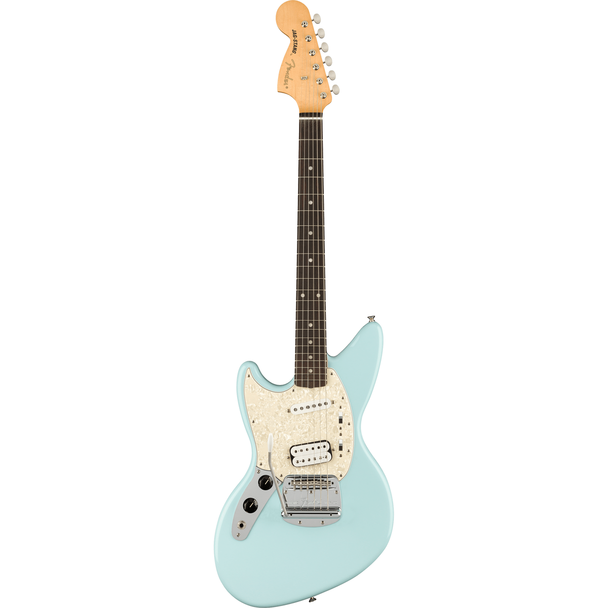 Fender Kurt Cobain Jag-Stang Left-Handed Electric Guitar, Rosewood, Sonic Blue