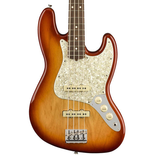 Fender Limited Edition American Professional Light Ash Jazz Bass, Rosewood, Sienna Sunburst