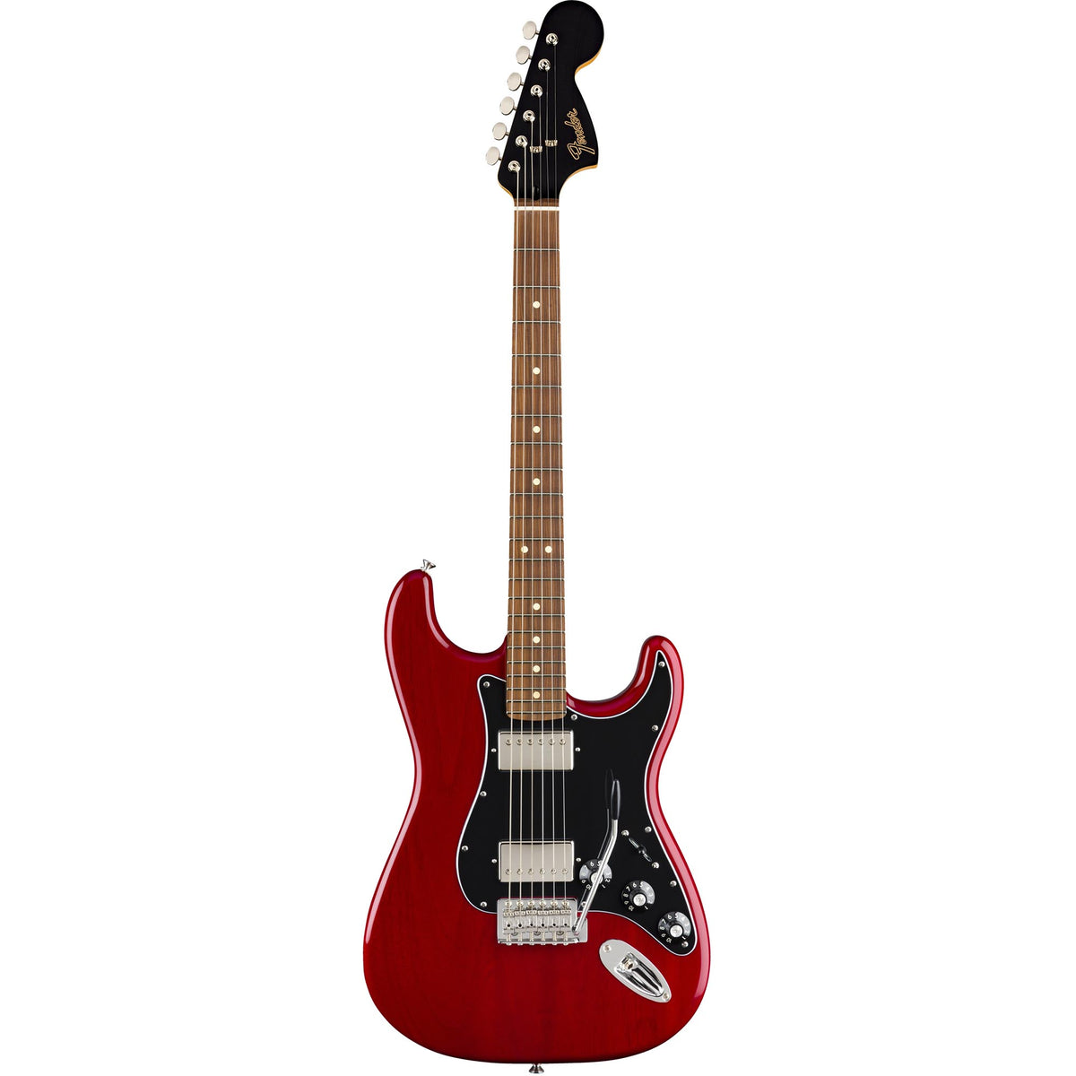 Fender Limited Mahogany Blacktop Stratocaster, Crimson Red Transparent
