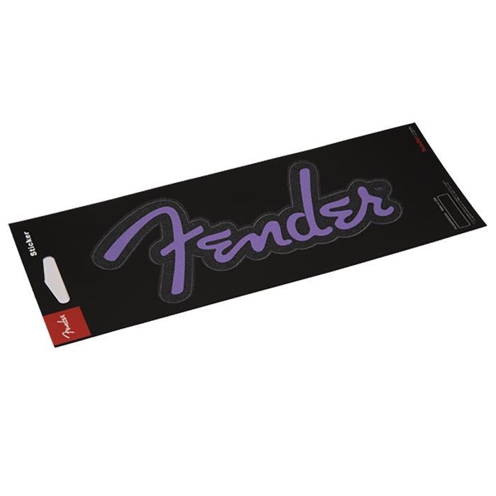 Fender Logo Sticker Purple Glitter