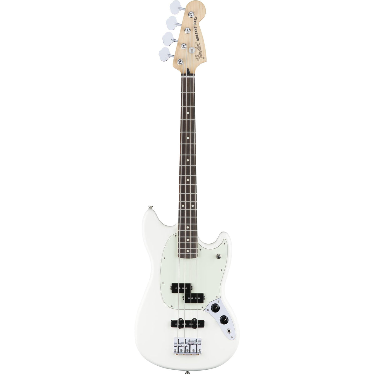Fender Mustang Bass PJ - Rosewood - Olympic White