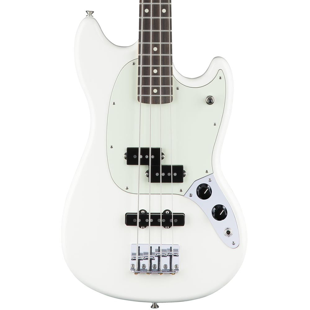 Fender Mustang Bass PJ - Rosewood - Olympic White