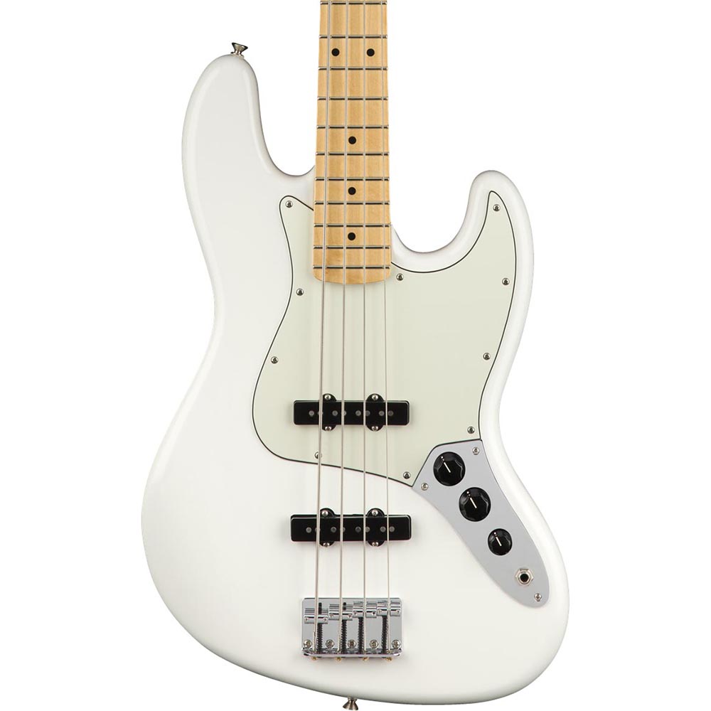 Fender Player Jazz Bass Guitar Polar White with Maple Fingerboard