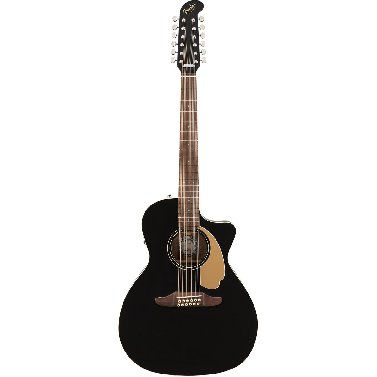 Fender Villager 12-String Acoustic Guitar, Black V3