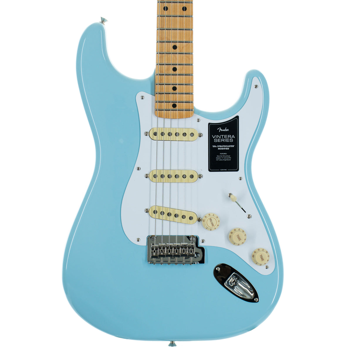 Fender Vintera '50s Stratocaster Modified Electric Guitar Maple, Daphne Blue