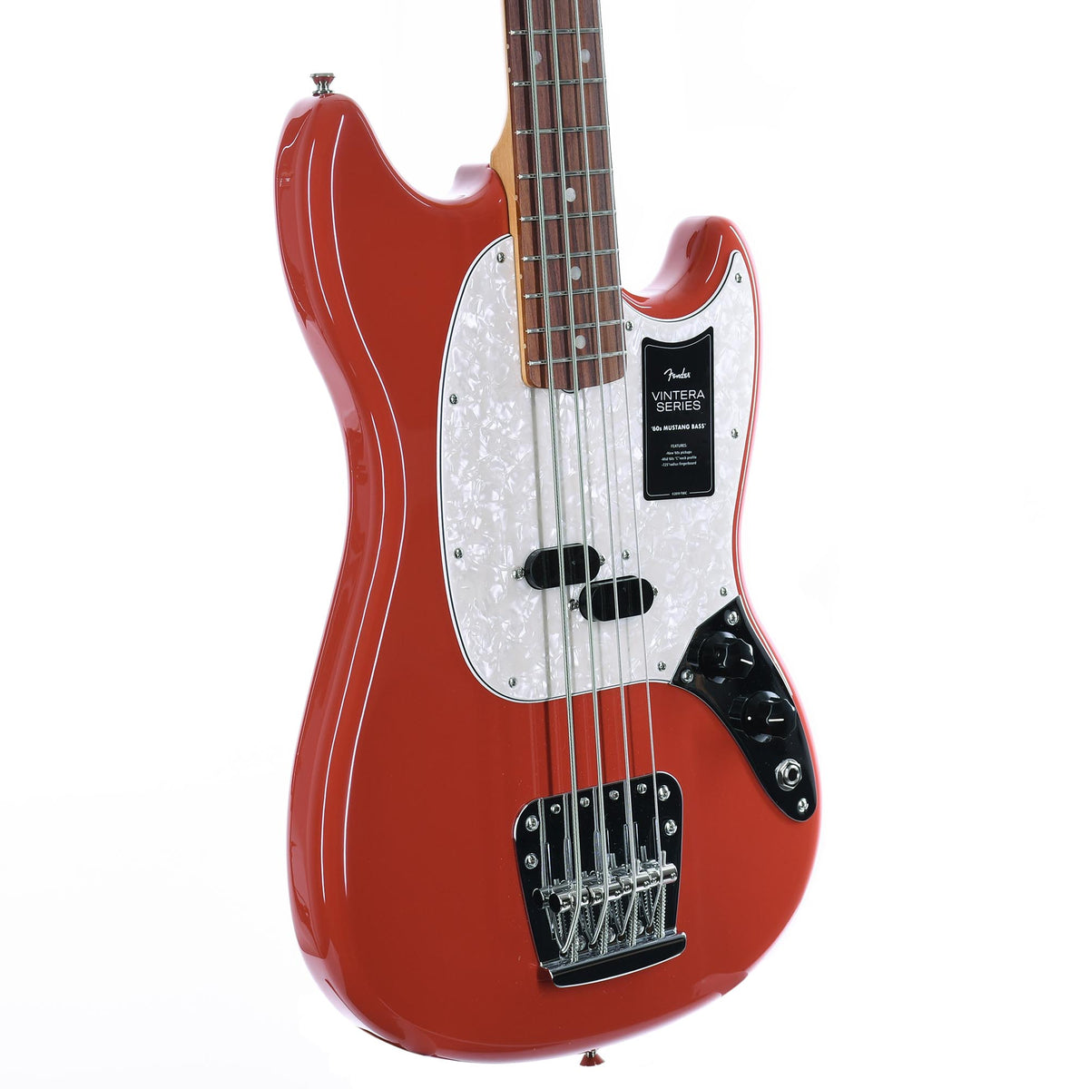 Fender Vintera '60s Mustang Bass Pau Ferro, Fiesta Red