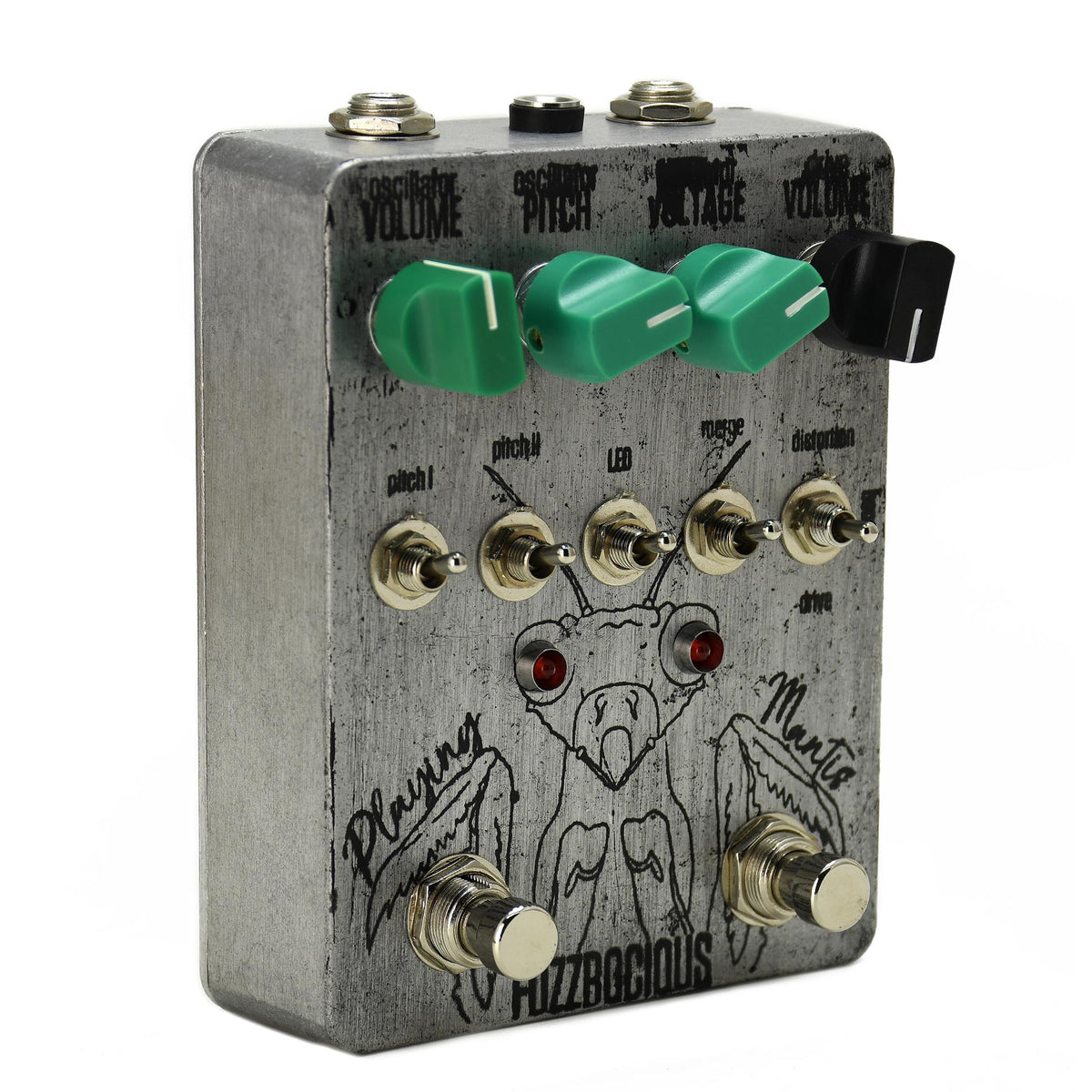 Fuzzrocious Playing Mantis Boost, Overdrive and Oscillator