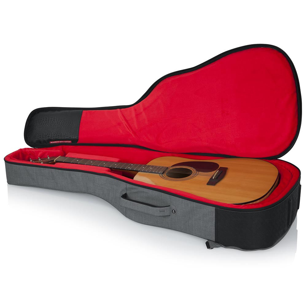 Gator Cases Transit Series Acoustic Guitar Gig Bag With Light Grey Exterior