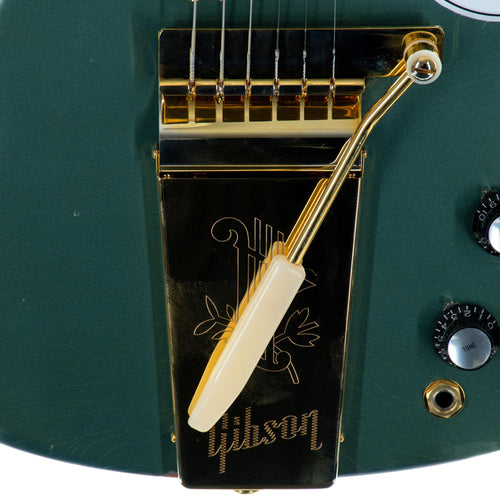Gibson Custom SG Electric Guitar, Murphy Lab Light Aged Antique Pelham Blue, Maestro Vibrola Tailpiece