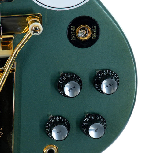 Gibson Custom SG Electric Guitar, Murphy Lab Light Aged Antique Pelham Blue, Maestro Vibrola Tailpiece