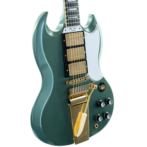 Gibson Custom SG Electric Guitar, Murphy Lab Light Aged Antique Pelham Blue, Maestro Vibrola Tailpiece