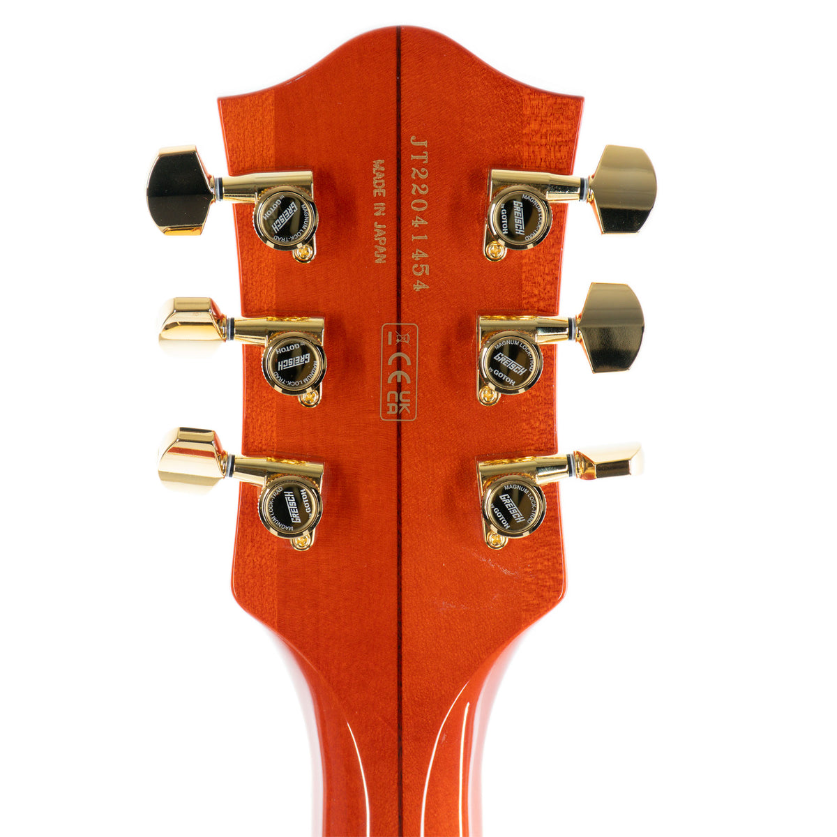 Gretsch G6120TG Players Edition Nashville Hollow Body Electric Guitar, Gold Hardware, Orange Stain