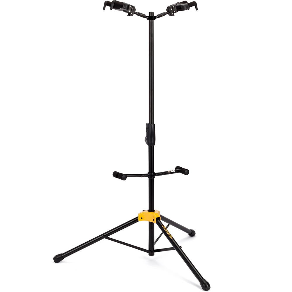 Hercules Auto Grip Double Guitar Stand W/ Foldable Backrest