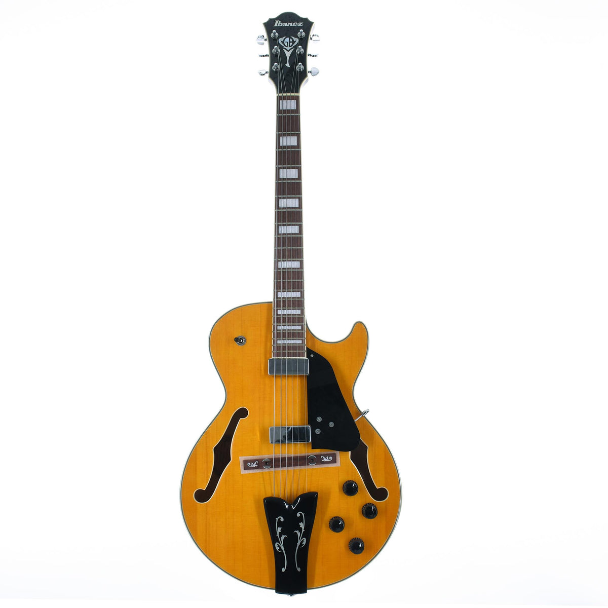 Ibanez George Benson Signature Hollow Body Electric Guitar, Antique Amber