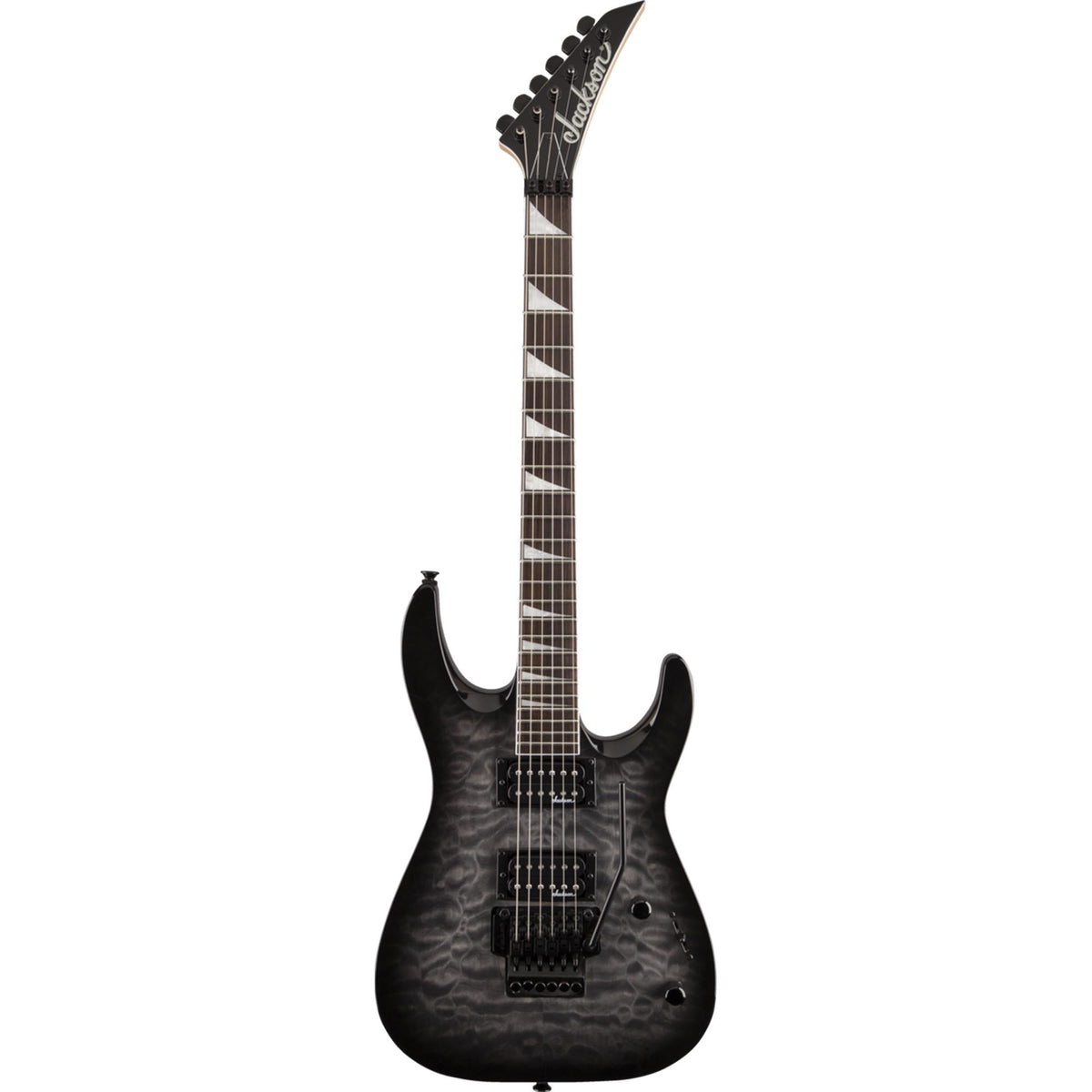 Jackson JS32Q Dinky Arch Top - Quilted Maple Transparent Black
