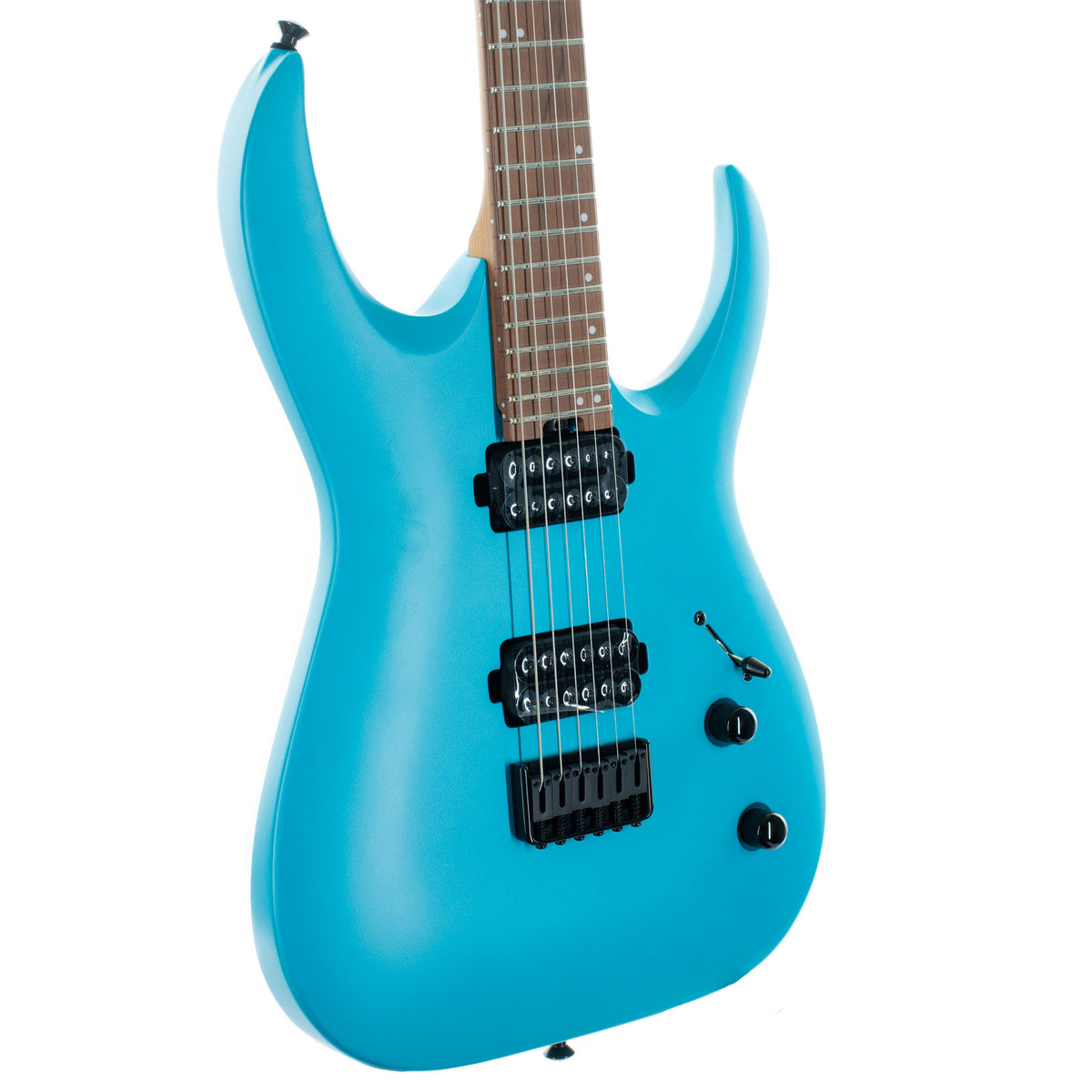 Jackson Pro Series Signature Misha Mansoor Juggernaut HT6, Caramelized Maple, Matte Blue Frost