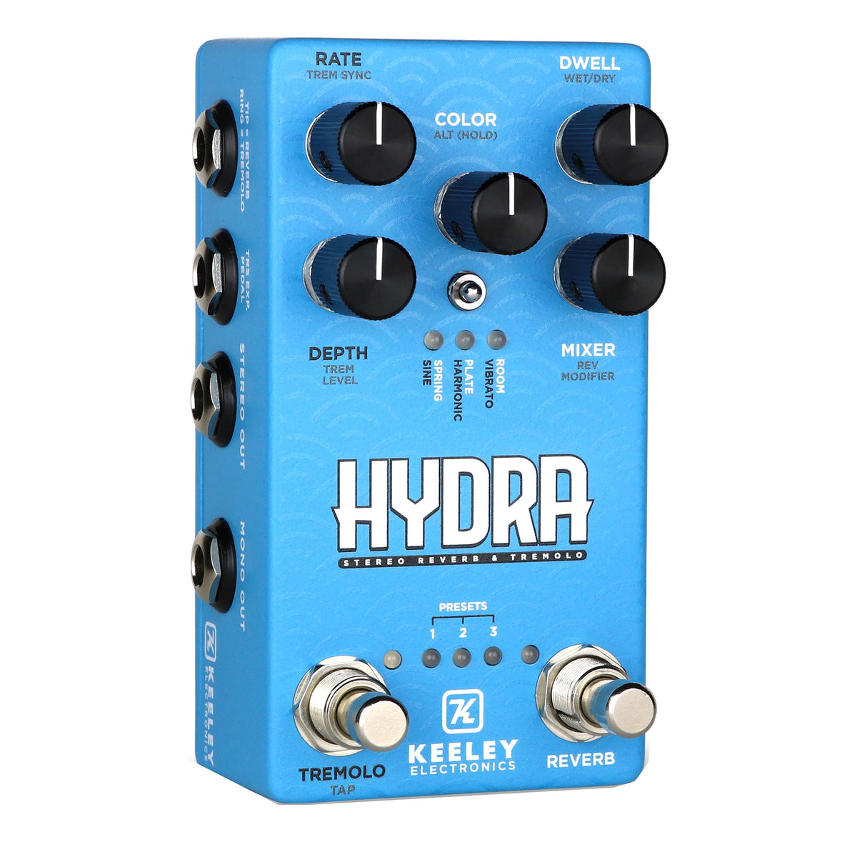 Keeley Electronics Hydra Stereo Reverb & Tremolo Effect Pedal
