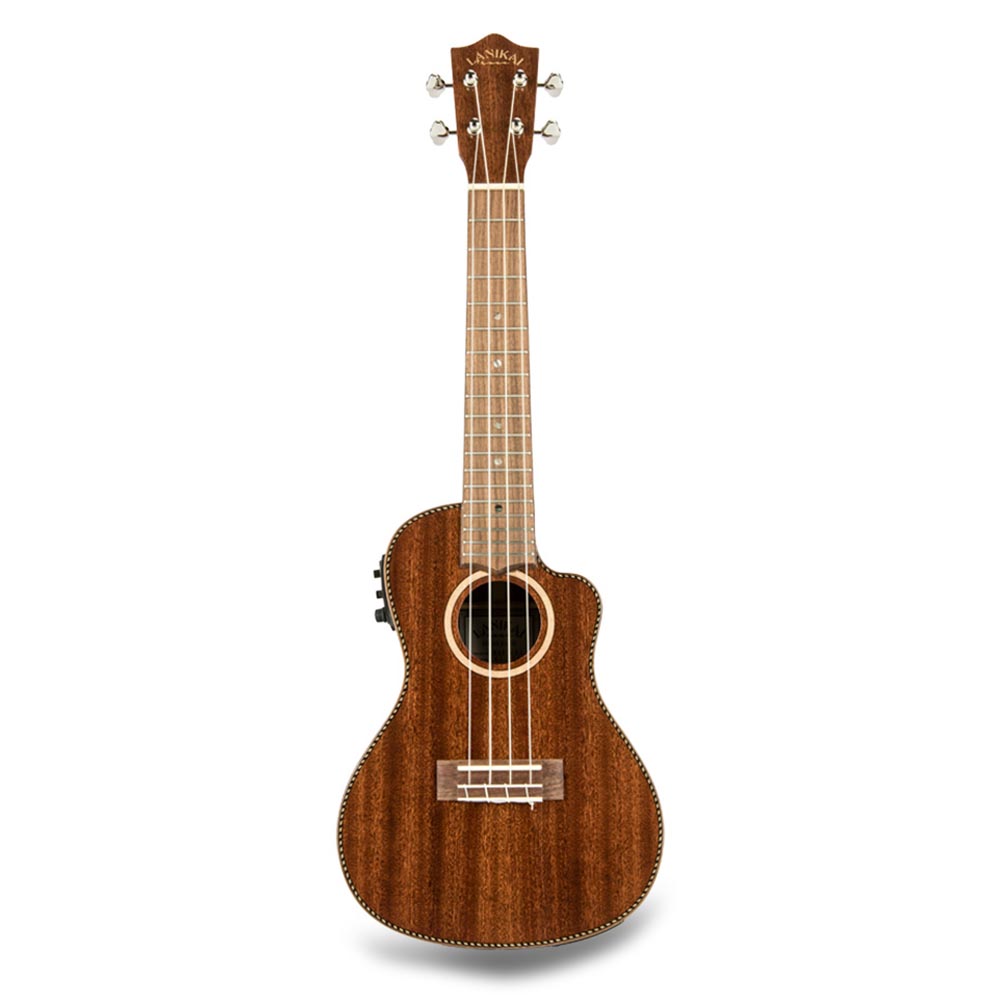 Lanikai Solid Mahogany Concert Ukulele With Electronics