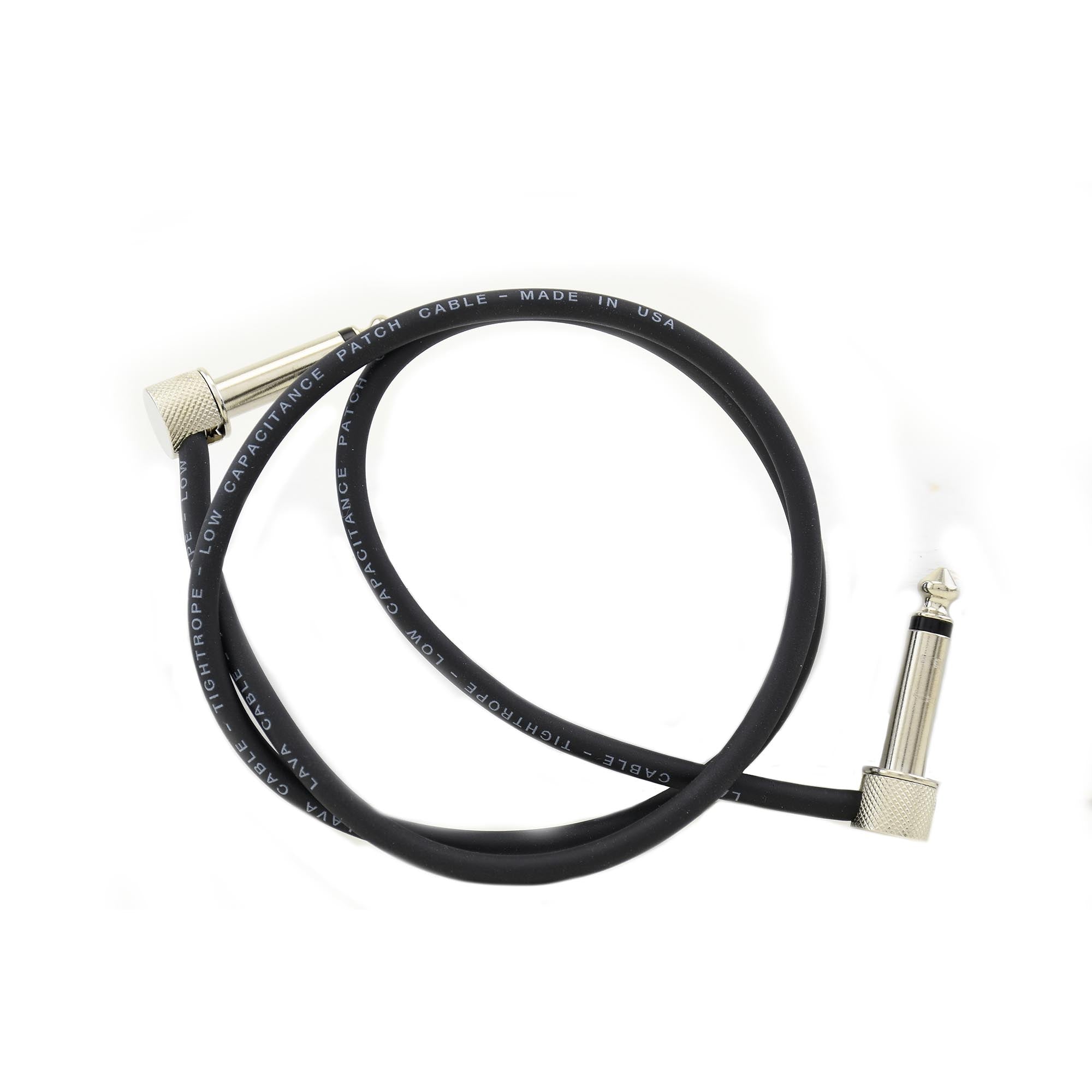 Lava Cable 24" Tightrope Patch Cable Reverse Plugs, Black