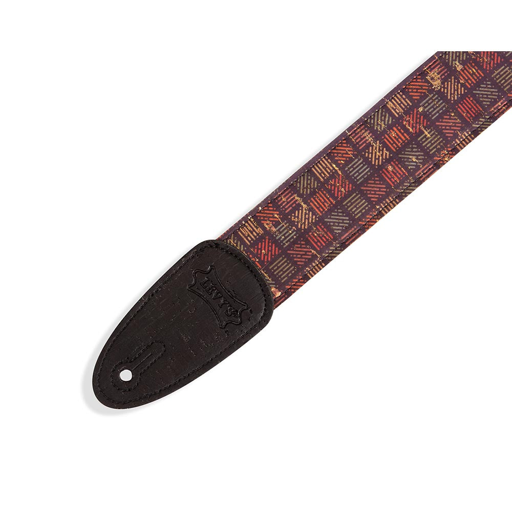 Levys 2 Inch Orleans Cork Strap Black Red Navy Gold