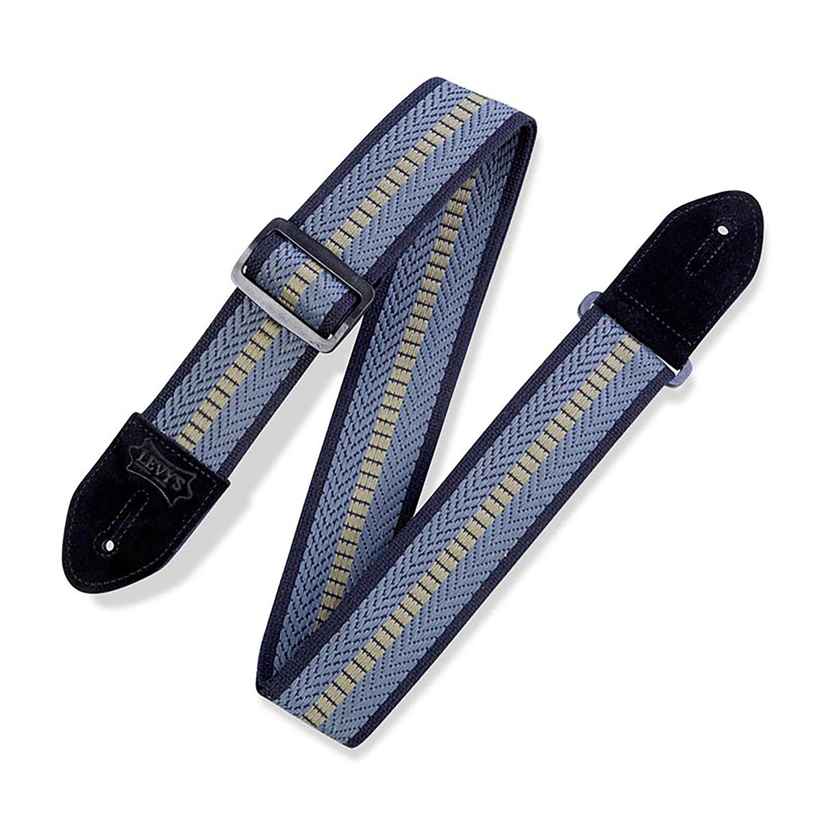 Levys 2 Inch Pelham Weave Cotton Guitar Strap Blue Green Navy