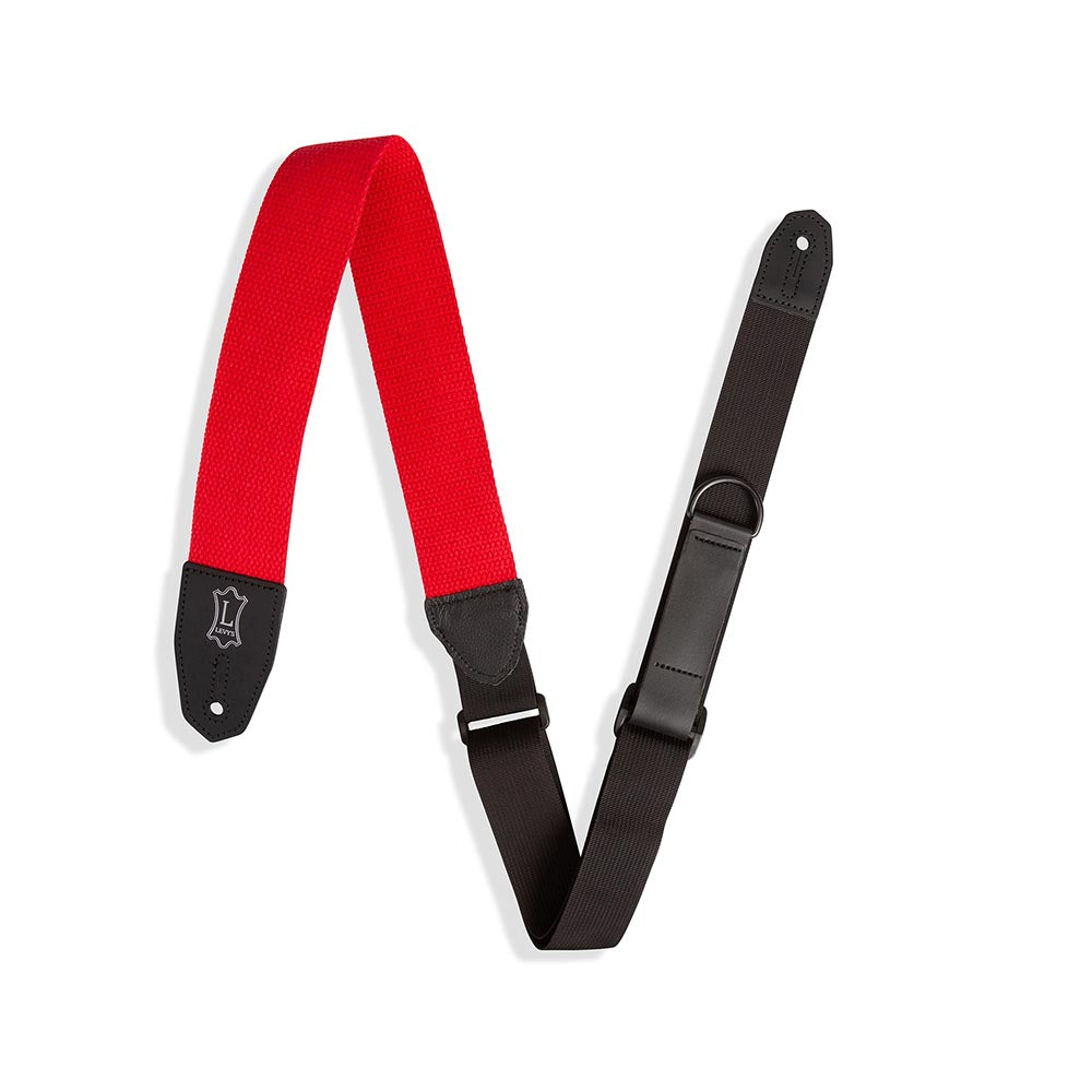 Levys 2 Inch Right Height Standard Cotton Strap Red