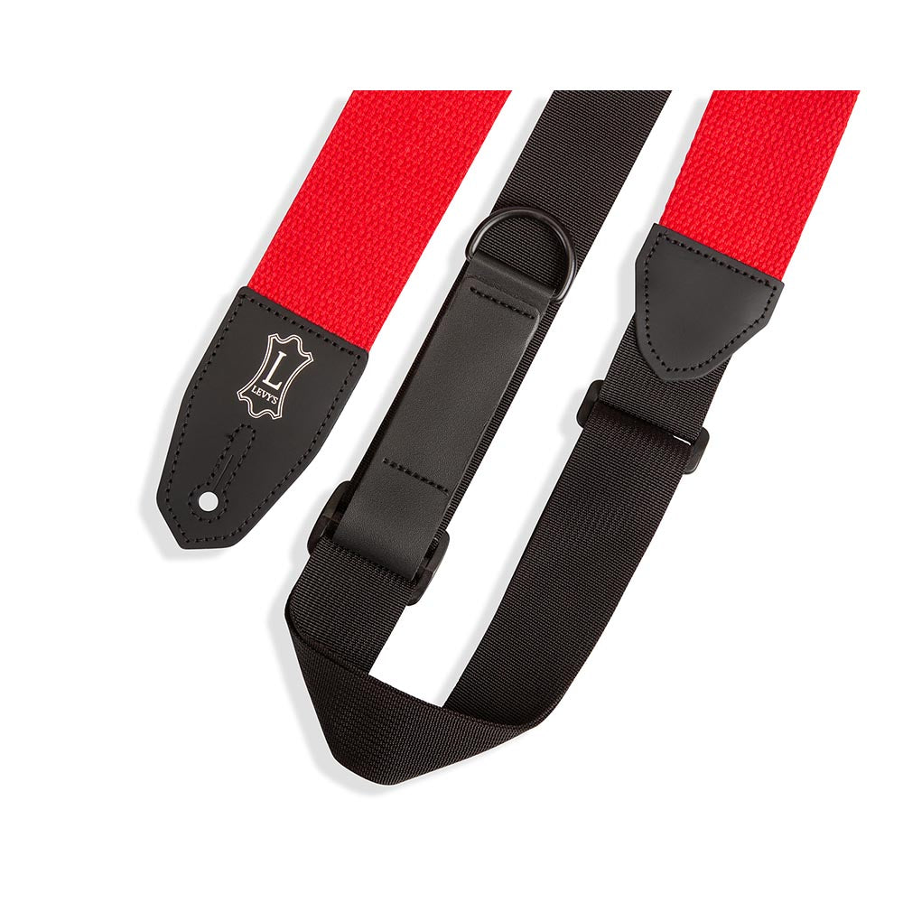 Levys 2 Inch Right Height Standard Cotton Strap Red