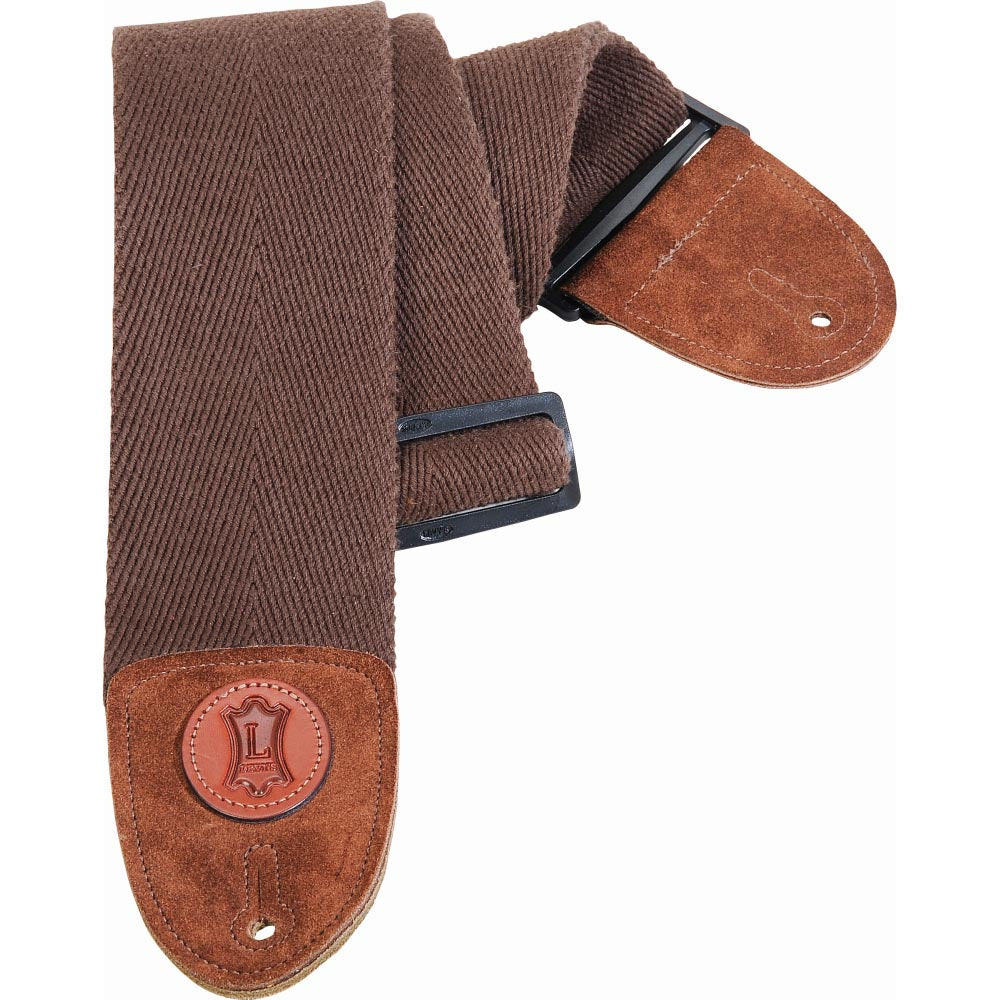 Levys 3 Inch Heavyweight Cotton Bass Strap Brown