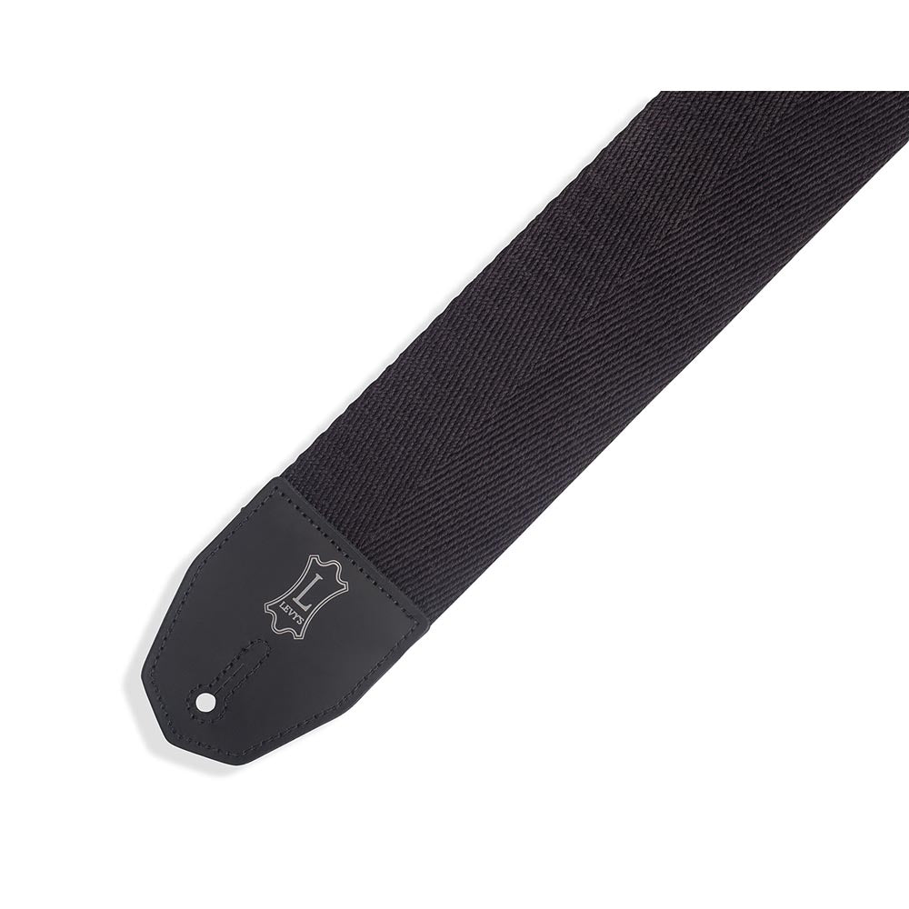 Levys 3 Inch Right Height Wide Cotton Strap Black