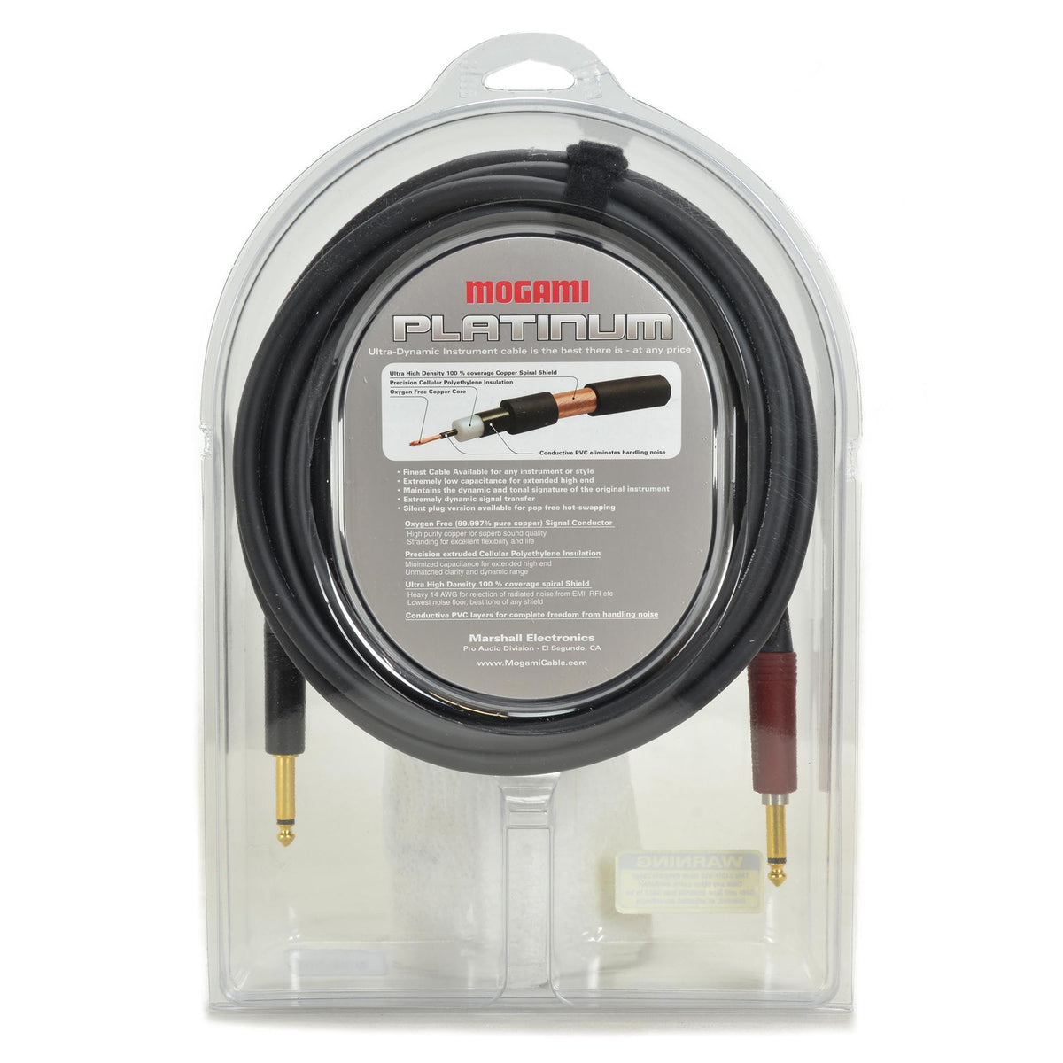 Mogami 20' "Silent Plug" Super Premium Guitar Cable