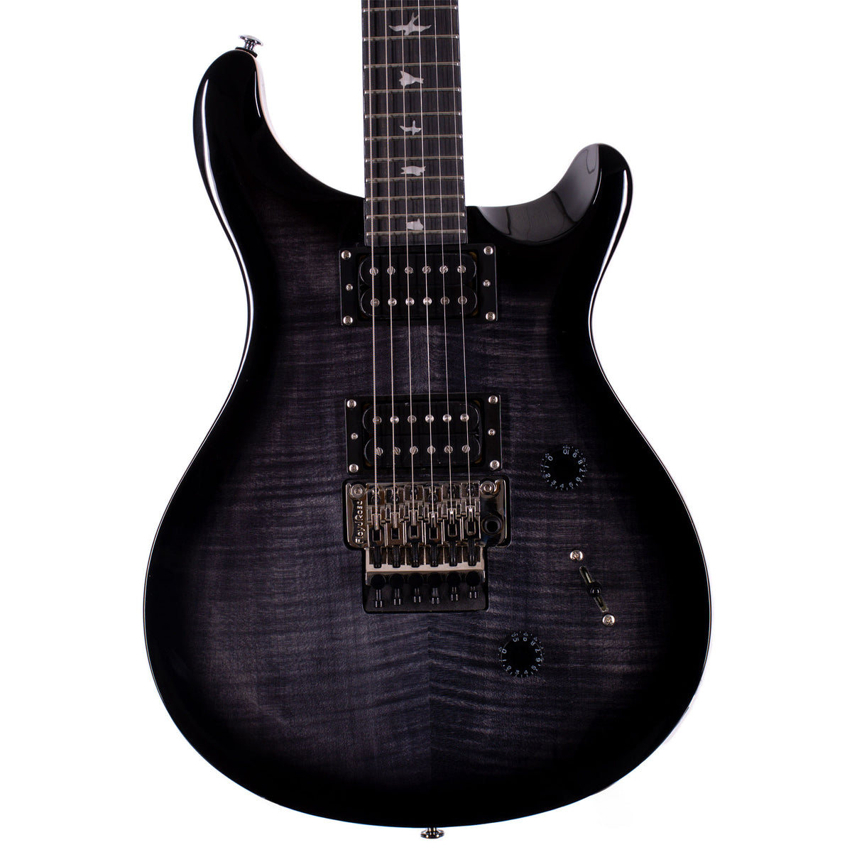PRS SE Custom 24 Floyd Electric Guitar With Top Carve, Charcoal Burst