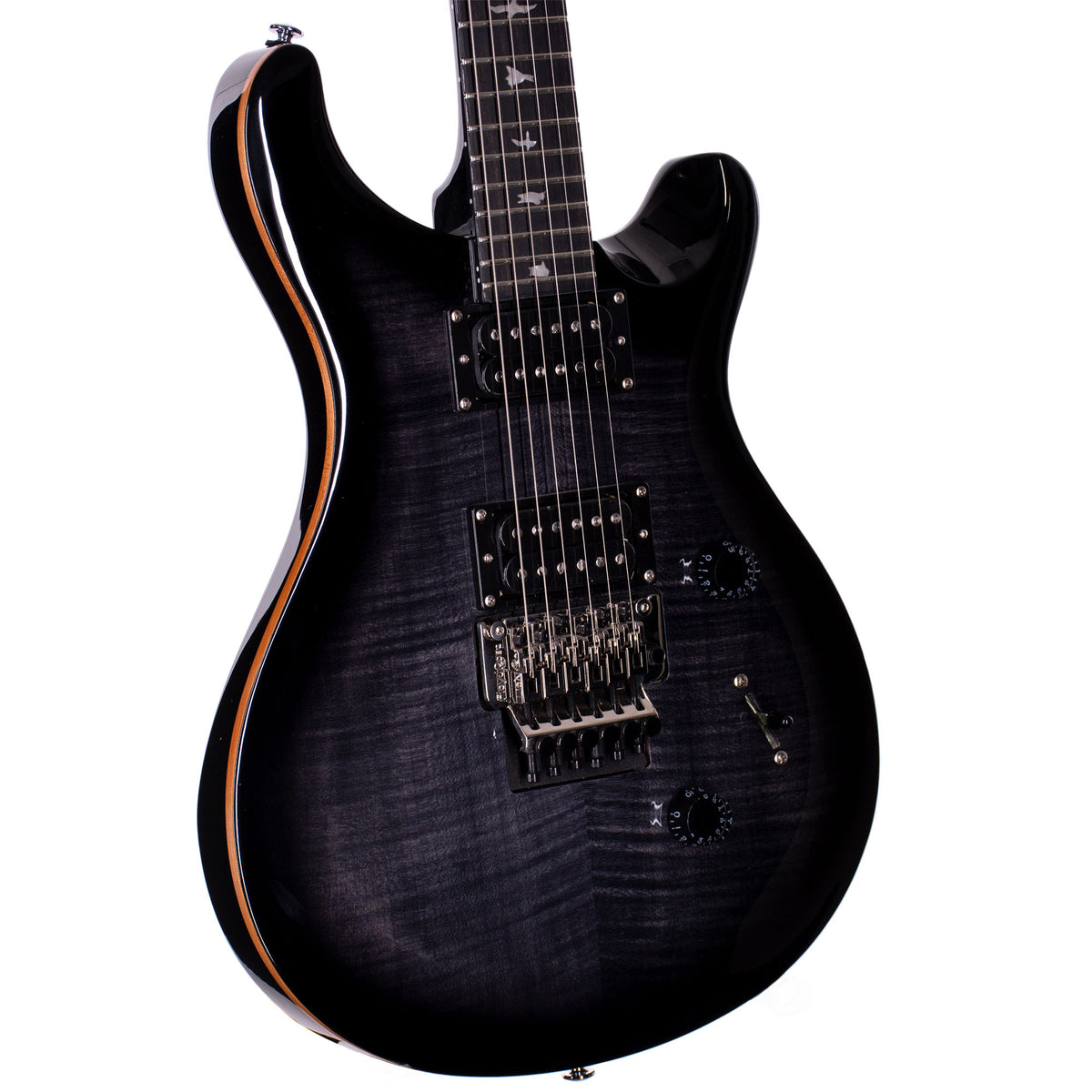 PRS SE Custom 24 Floyd Electric Guitar With Top Carve, Charcoal Burst