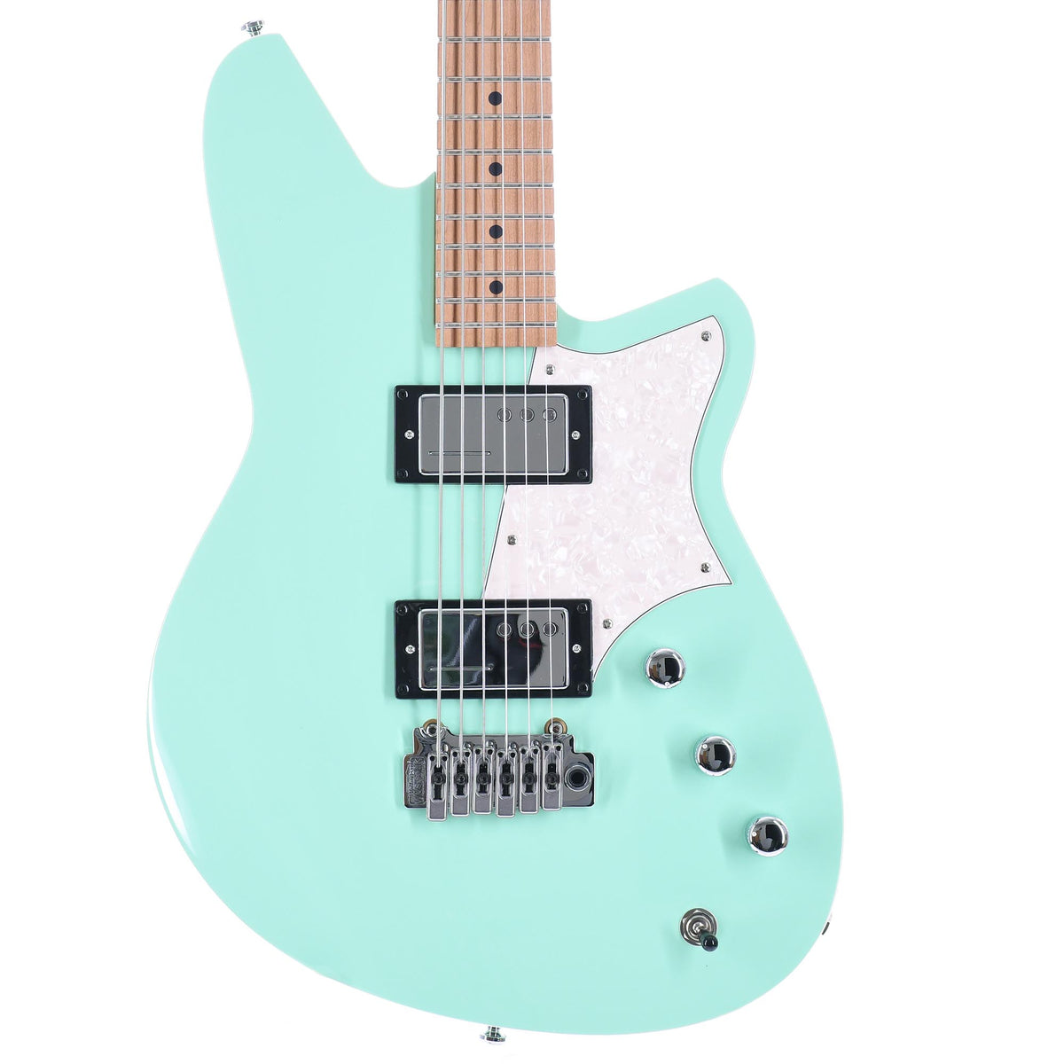 Reverend Descent W Baritone With Wilkinson Tremolo Roasted Maple Neck, Oceanside Green