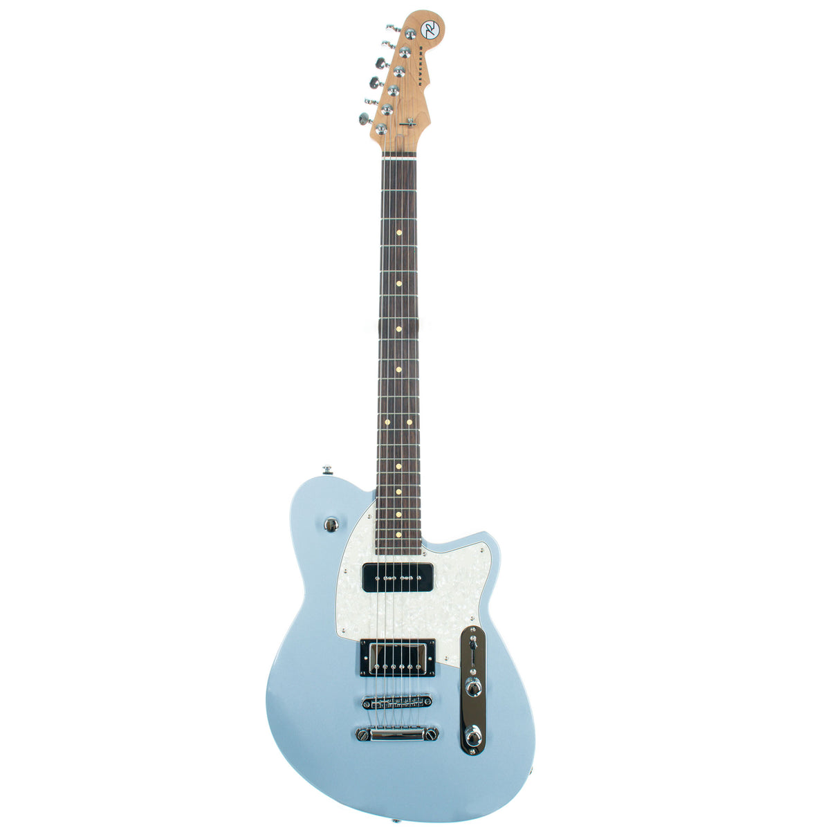 Reverend Double Agent OG Electric Guitar, Rosewood, Metallic Silver Freeze