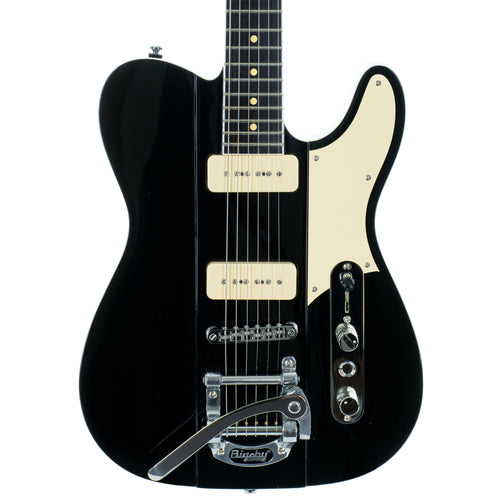 Reverend Greg Koch Gristle 90 Electric Guitar, Ebony, Korina Neck, Midnight Black