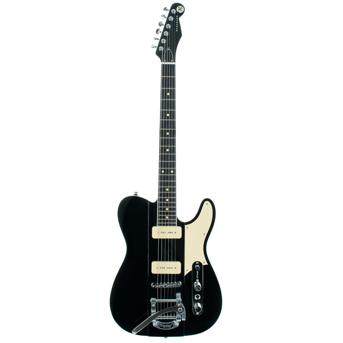 Reverend Greg Koch Gristle 90 Electric Guitar, Ebony, Korina Neck, Midnight Black