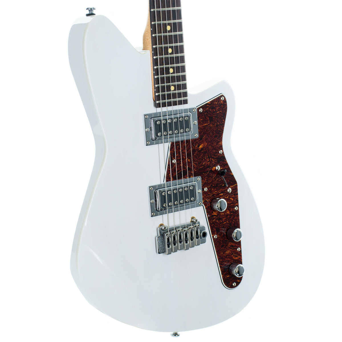 2022 Reverend Jetstream RB Electric Guitar With Wilkinson Tremolo, Rosewood, Trans White