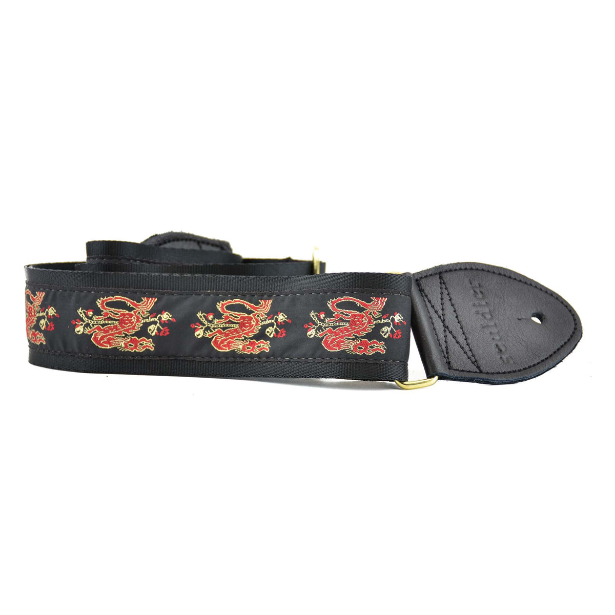 Souldier Dragon Guitar Strap - Black/Red