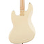Squier 40th Anniversary Jazz Bass Guitar, Laurel, Gold Edition, Olympic White