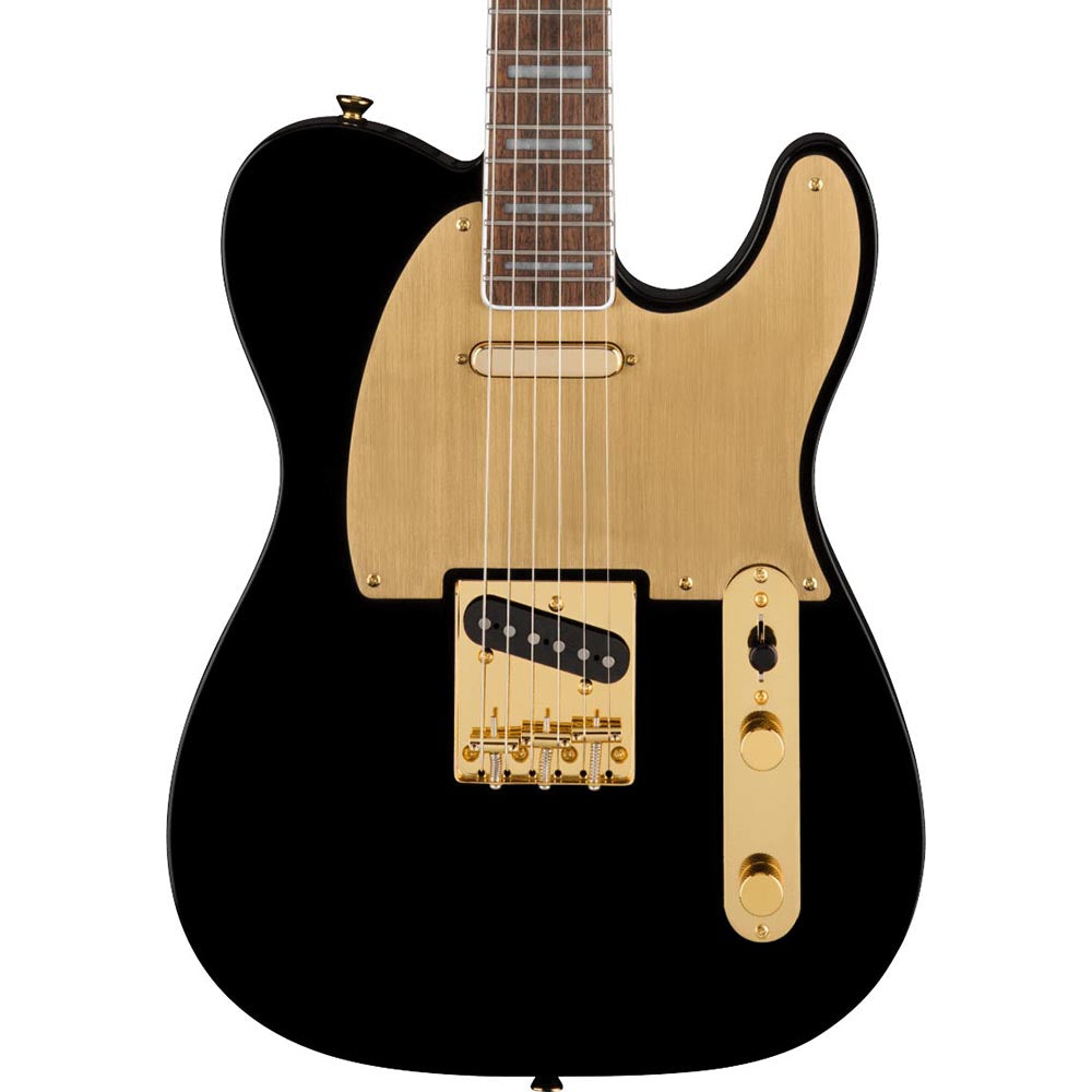 Squier 40th Anniversary Telecaster Electric Guitar, Laurel, Gold Edition, Black