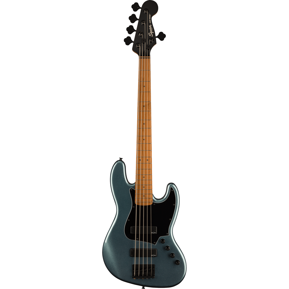 Squier Contemporary Active Jazz Bass HH V, Roasted, Maple, Gunmetal Metallic