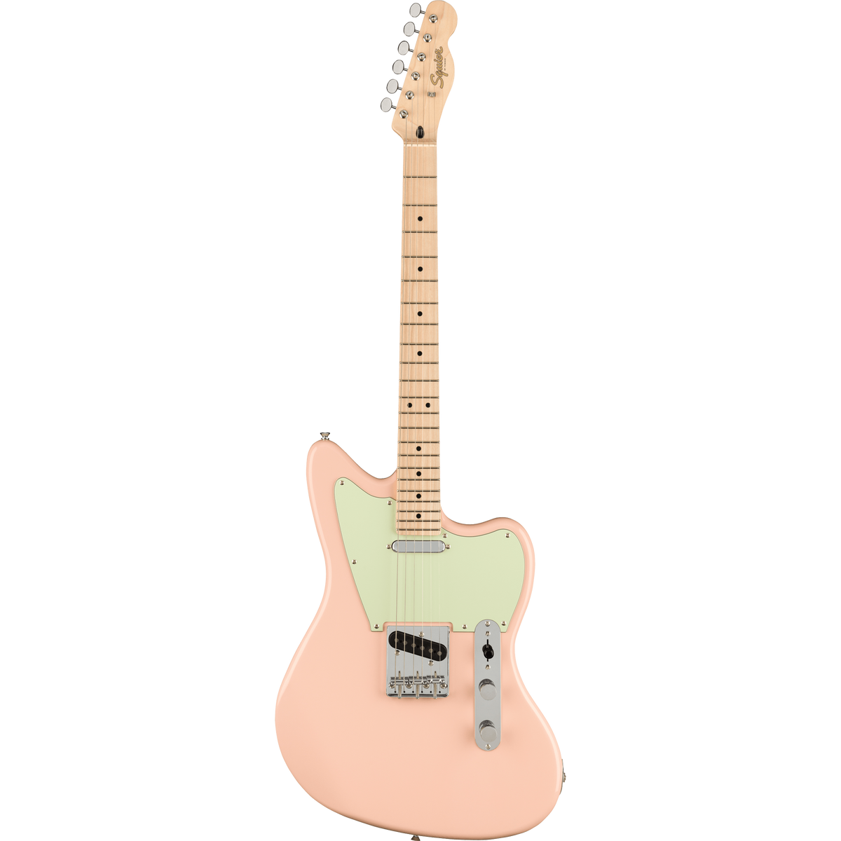 Squier Paranormal Offset Telecaster, Maple, Mint Pickguard, Shell Pink