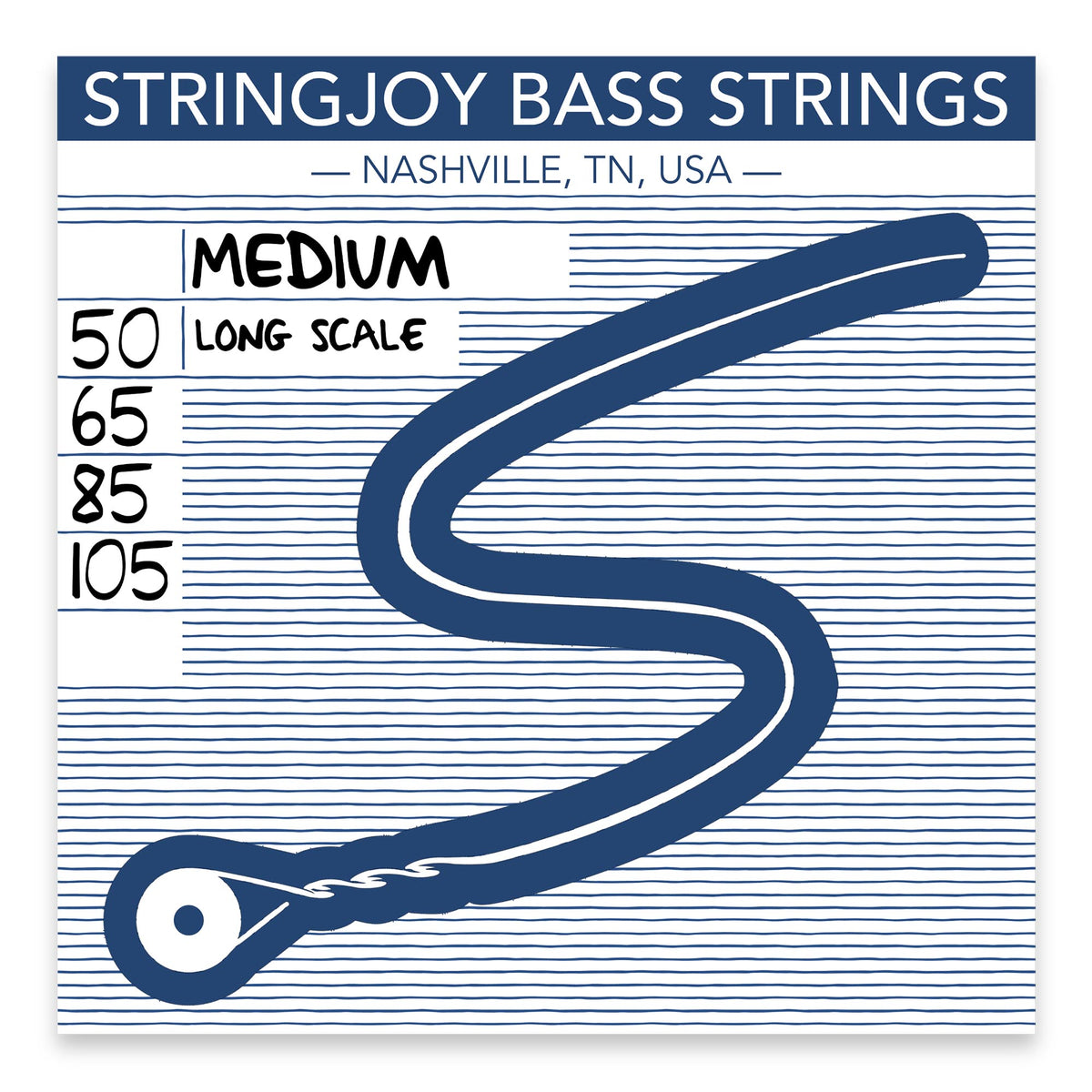 Stringjoy 50-105 Medium Bass Four String Nickel Alloy Strings
