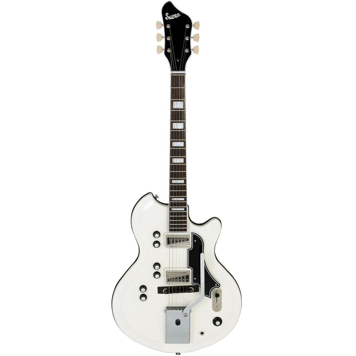 Supro Americana Series Martinique Deluxe Guitar - Ermine White